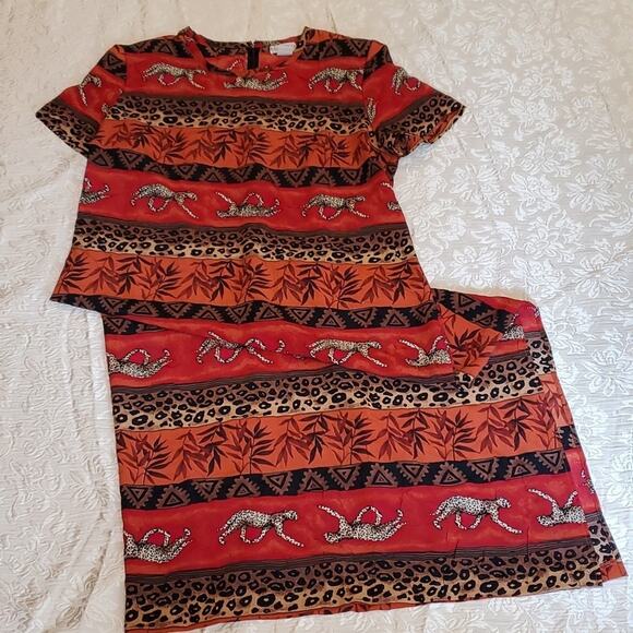 Midi Lined Dress with Sheer Vest size 16 - Picture 6 of 9